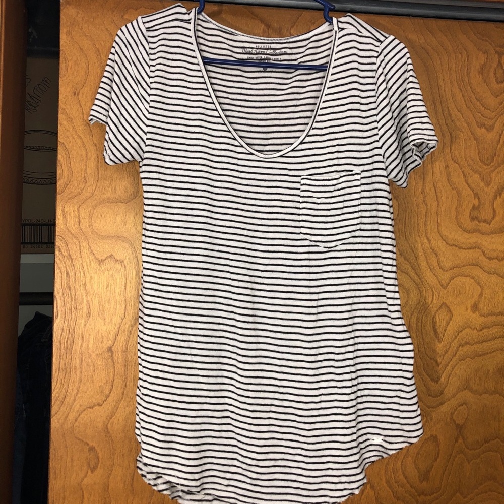 black and white striped shirt